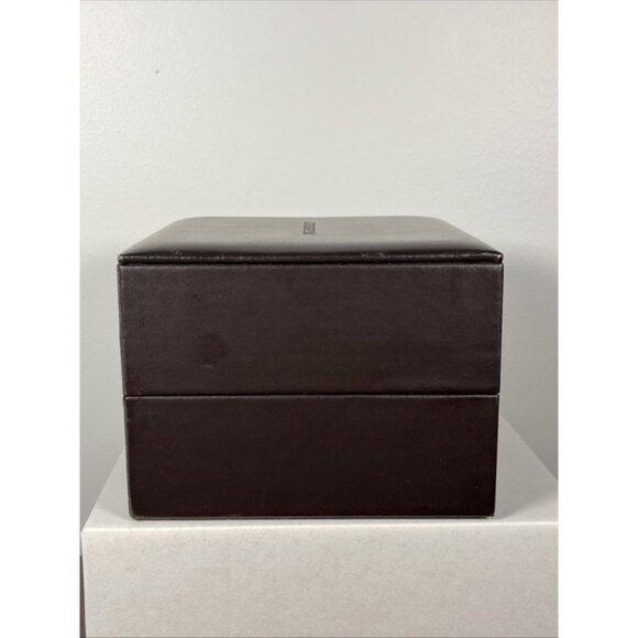 Burberry Faux Leather Watch Jewelry Box Brown Empty Box ONLY 5inch x 5inch x 3.7 - Picture 5 of 8
